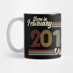 Vintage Born in February 2014 Mug